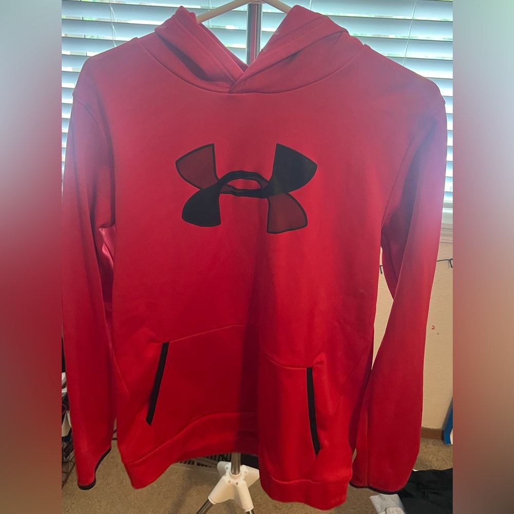 Youth Under Armour Hoodie - red